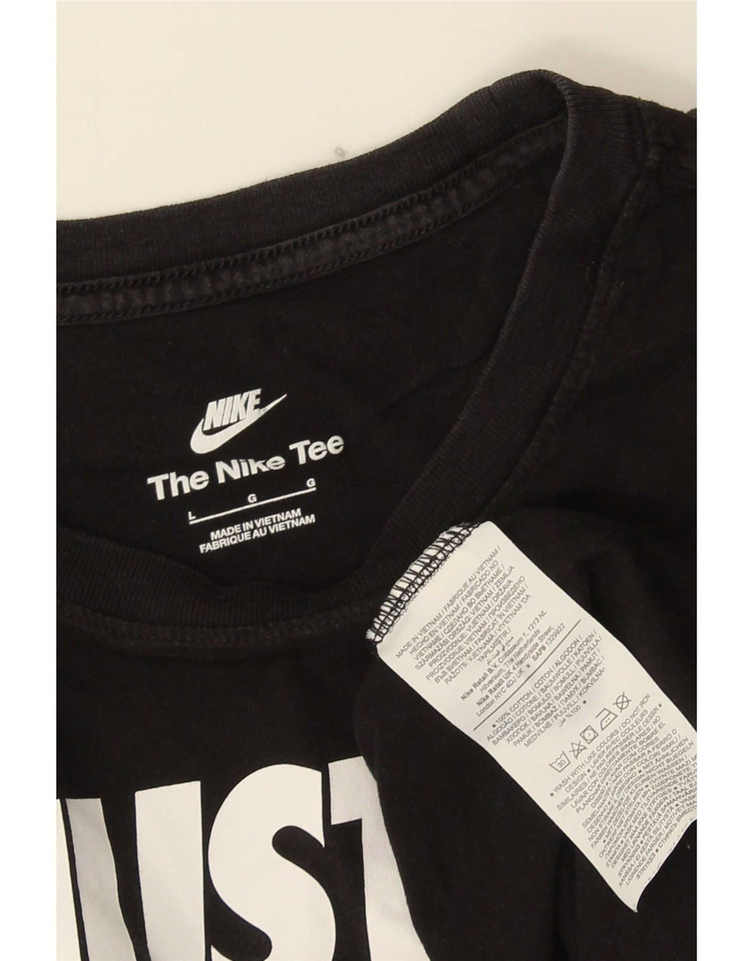 Nike Herren-T-Shirt mit Grafik, groß, aus schwarzer Baumwolle