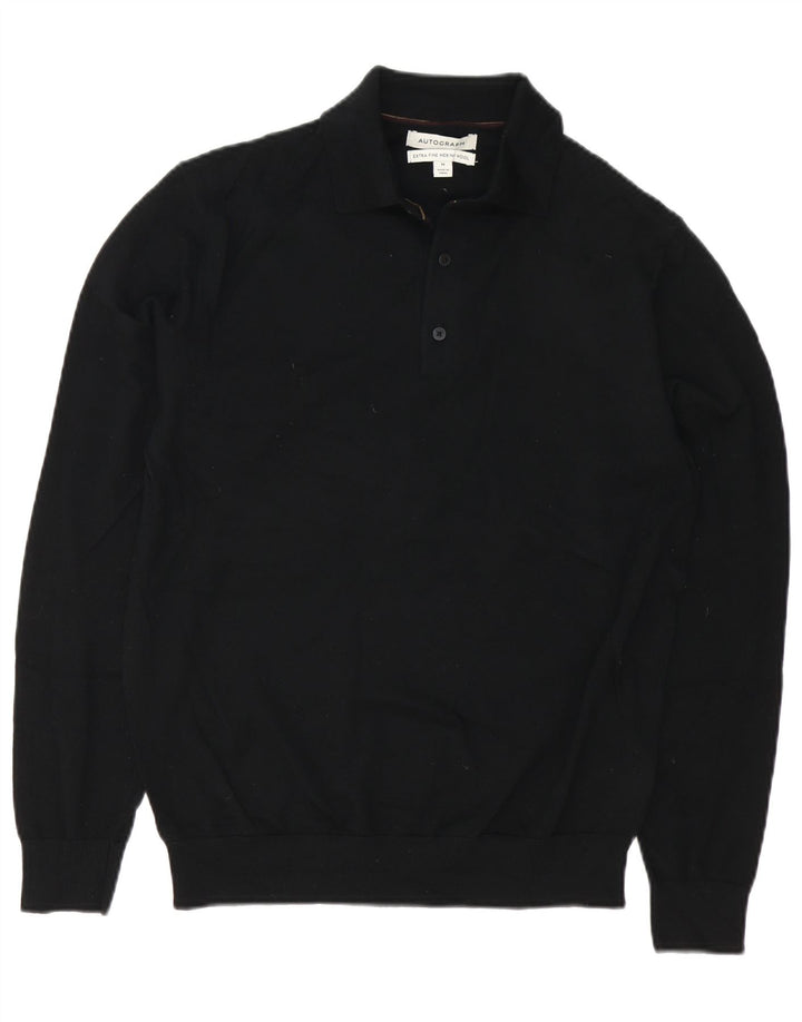 Marks & Spencer Herren Autograph Polo Neck Pullover Pullover Medium Schwarz