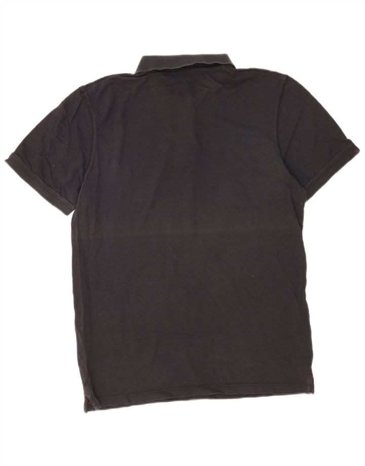 Jack & Jones Herren-Poloshirt, groß, aus schwarzer Baumwolle