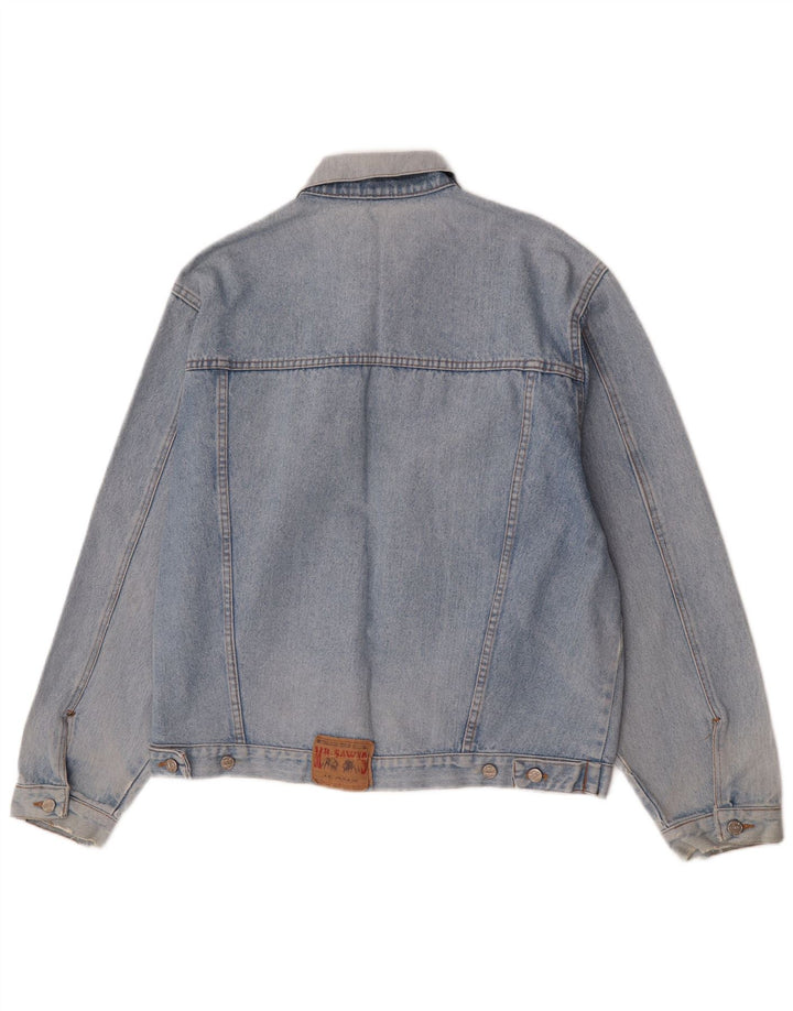Vintage Herren Jeansjacke UK 40 Groß Blau