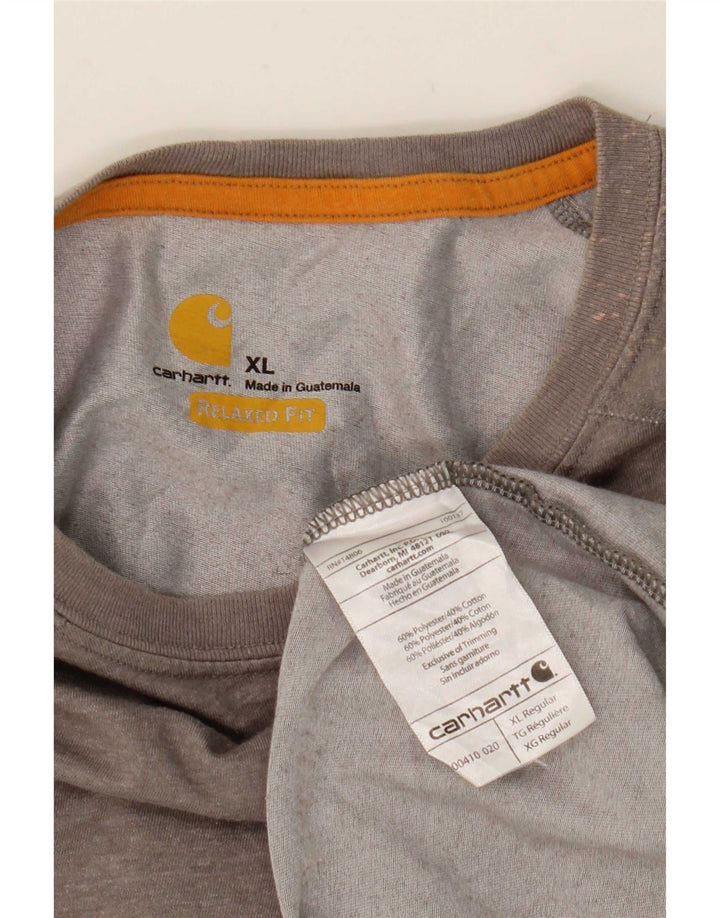 Carhartt Herren Relaxed Fit T-Shirt Top XL Grau Polyester
