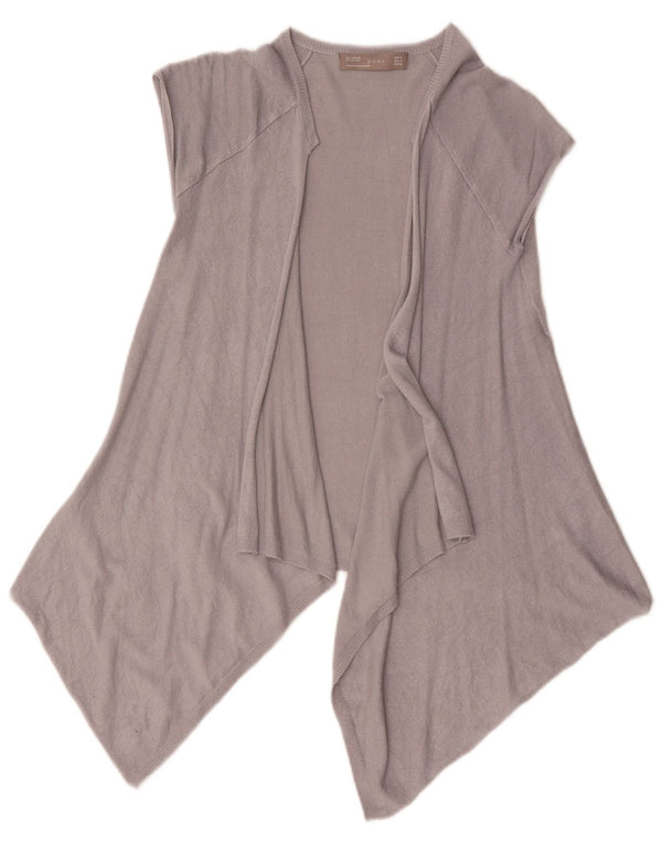 Zara Damen Asymmetrisches offenes Cardigan-Oberteil UK 10 Small Grau