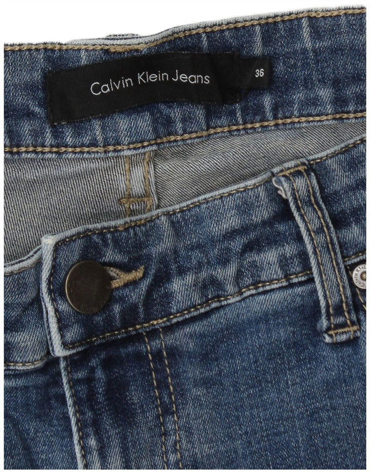 CALVIN KLEIN Herren Straight Jeans W36 L32 Blaue Baumwolle