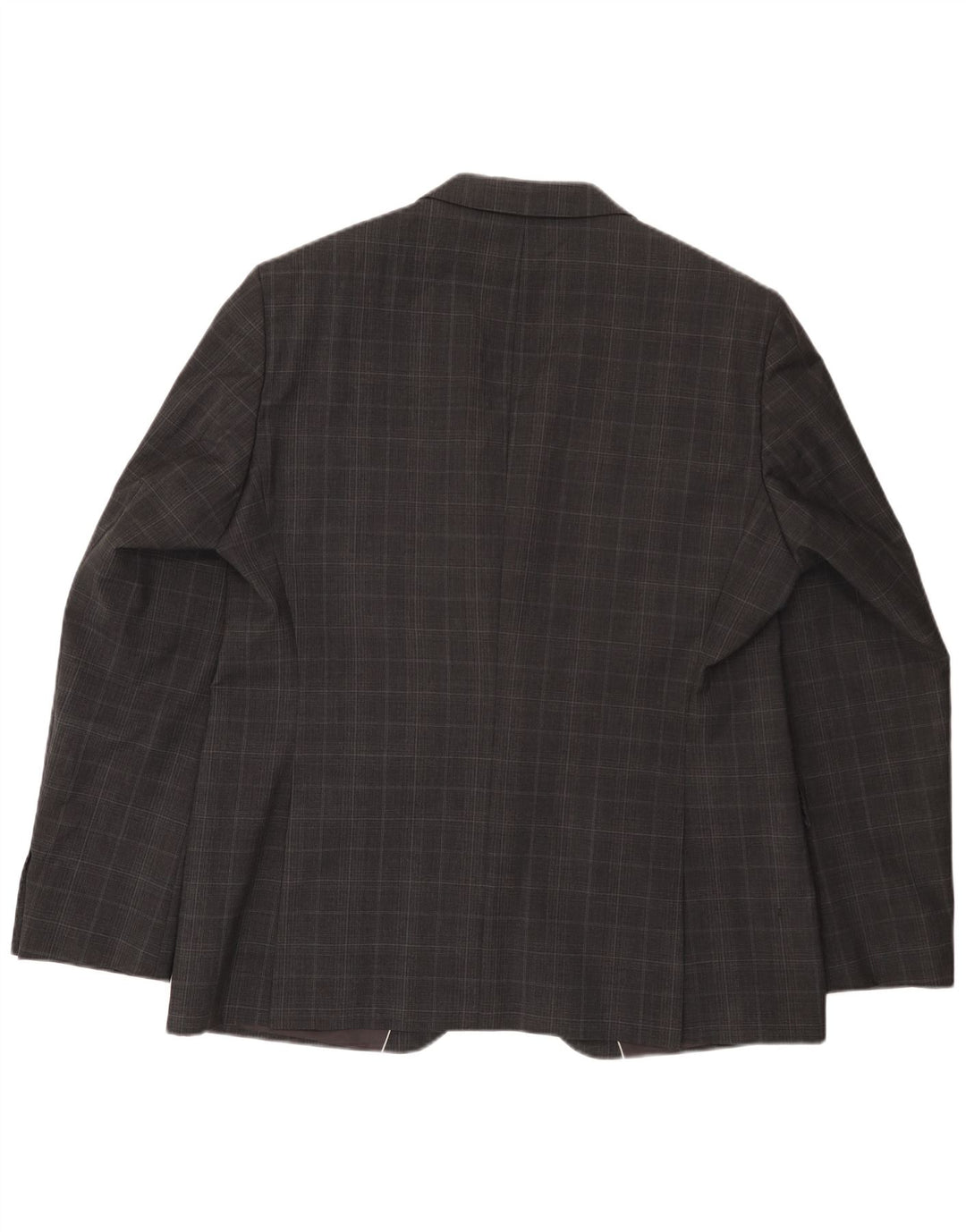 Hugo Boss Herren-Blazer mit 2 Knöpfen, EU 56, 3XL, grau karierte Wolle