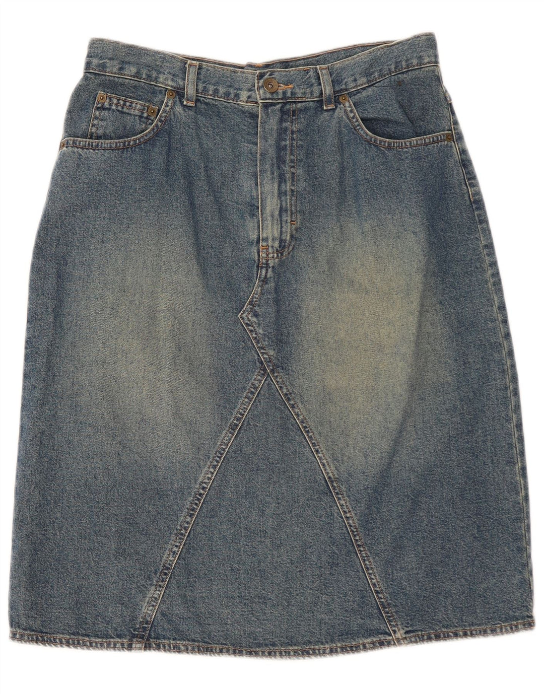 Marks & Spencer Damen Jeansrock UK 14 Medium W30 Blaue Baumwolle