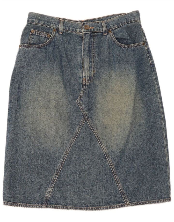 Marks & Spencer Damen Jeansrock UK 14 Medium W30 Blaue Baumwolle