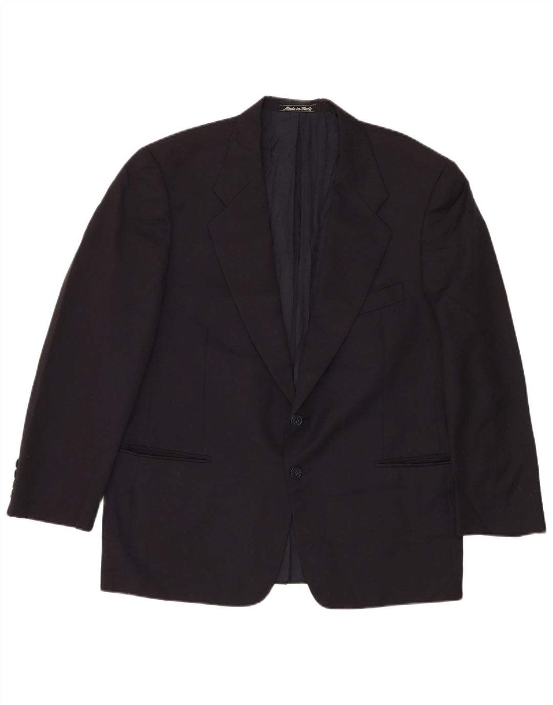 Marks & Spencer Herren 2-Knopf-Blazerjacke UK 42 XL Marineblaue Schurwolle
