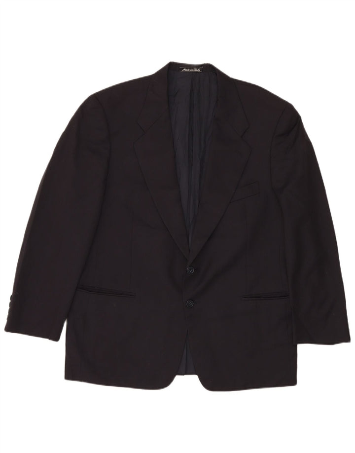 Marks & Spencer Herren 2-Knopf-Blazerjacke UK 42 XL Marineblaue Schurwolle