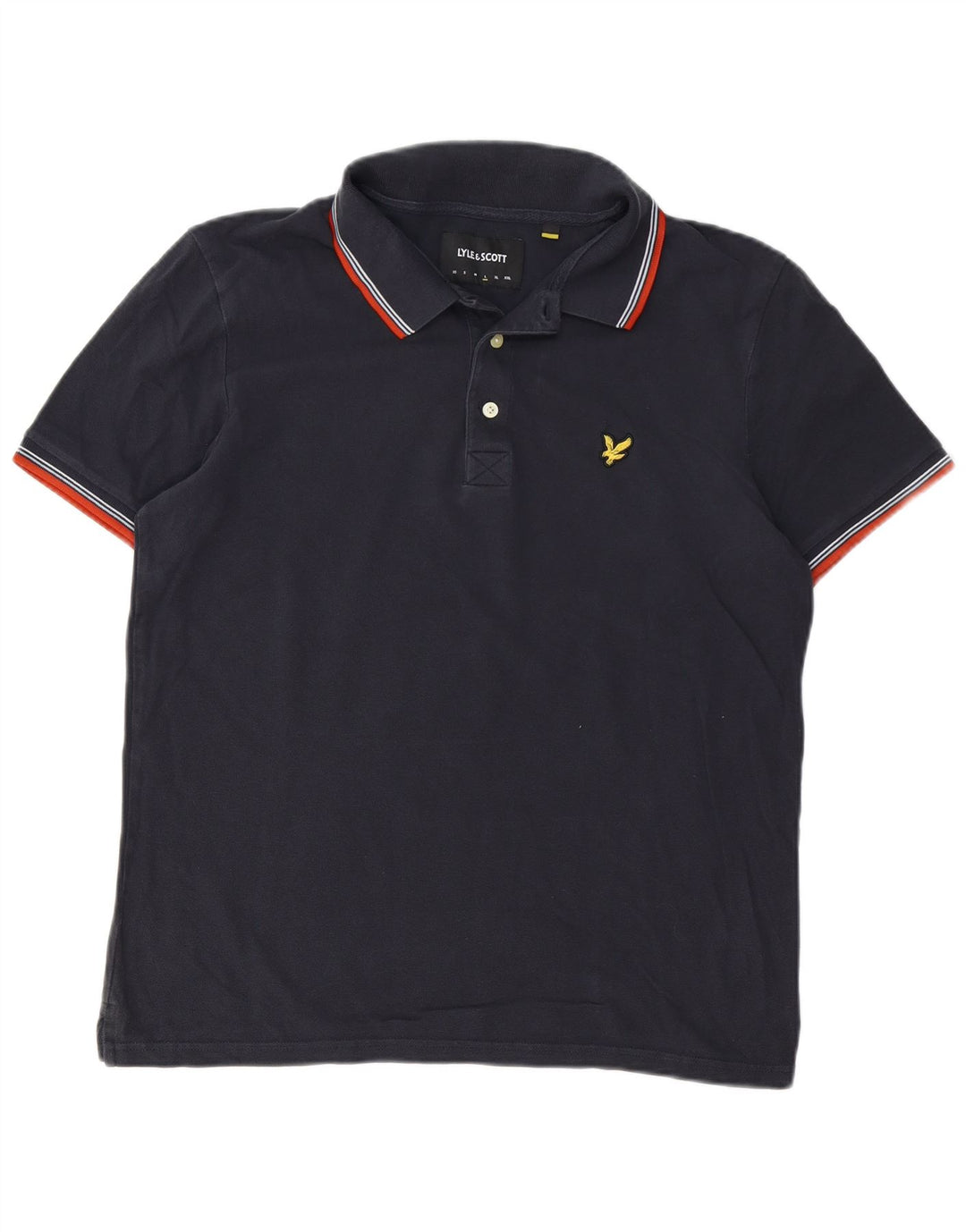 Lyle & Scott Herren-Poloshirt, groß, marineblau, Baumwolle
