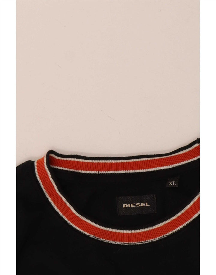 Diesel Herren T-Shirt Top XL Schwarz Colourblock