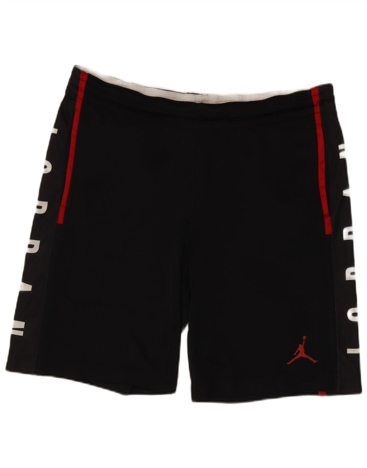 Jordan Herren Dri Fit Graphic Sport Shorts Mittelschwarzes Colourblock-Polyester