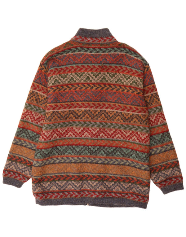 Waliki Damen Longline Cardigan Pullover UK 18 XL Mehrfarbig Geometrisch