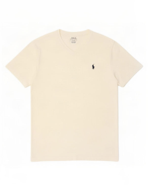 Polo Ralph Lauren Herren-T-Shirt-Oberteil aus mittelweißer Baumwolle