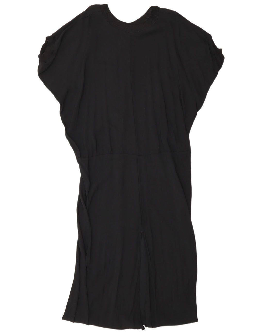 Cos Damen-Pulloverkleid mit kurzen Ärmeln, EU 44, XL, schwarze Viskose