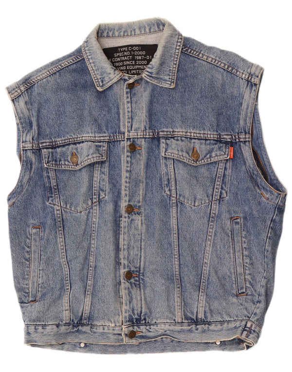 Casucci Herren Jeansweste UK 40 Large Blau