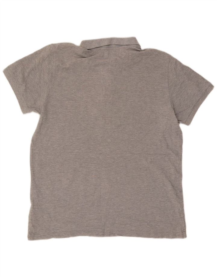 Adidas Herren Poloshirt XL Grau gefleckte Baumwolle