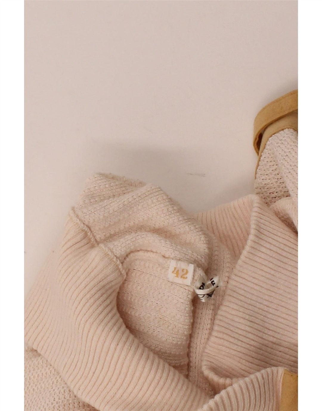VINTAGE Womens Cardigan Sweater IT 42 Medium Beige Colourblock Cotton