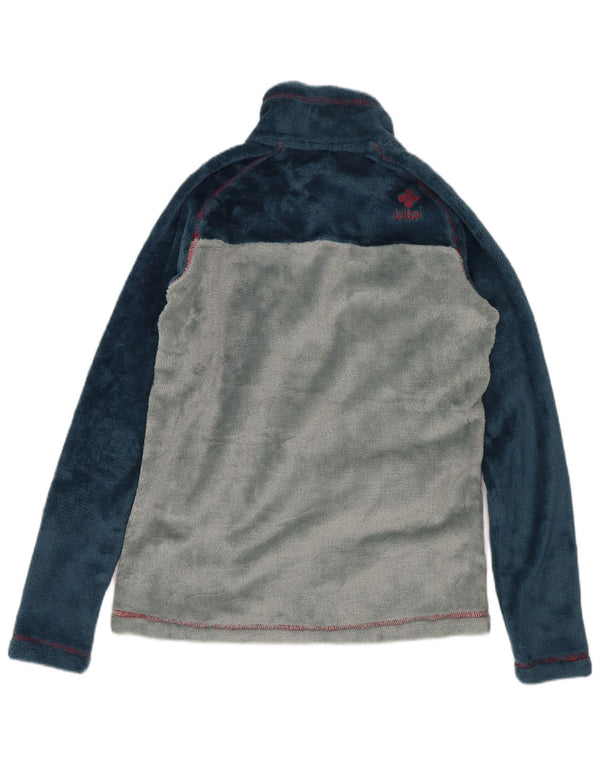 Vintage Fleecejacke für Jungen, 12–13 Jahre, Marineblau, Farbblock-Sport