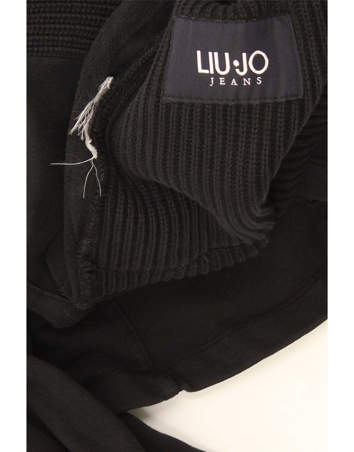 Liu Jo Herren-Strickblazer mit 3 Knöpfen, Größe S, Schwarz