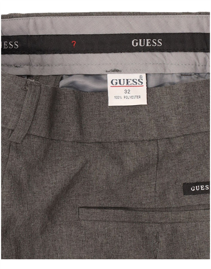 Guess Gerade Herren-Anzughose W32 L30 Graues Polyester