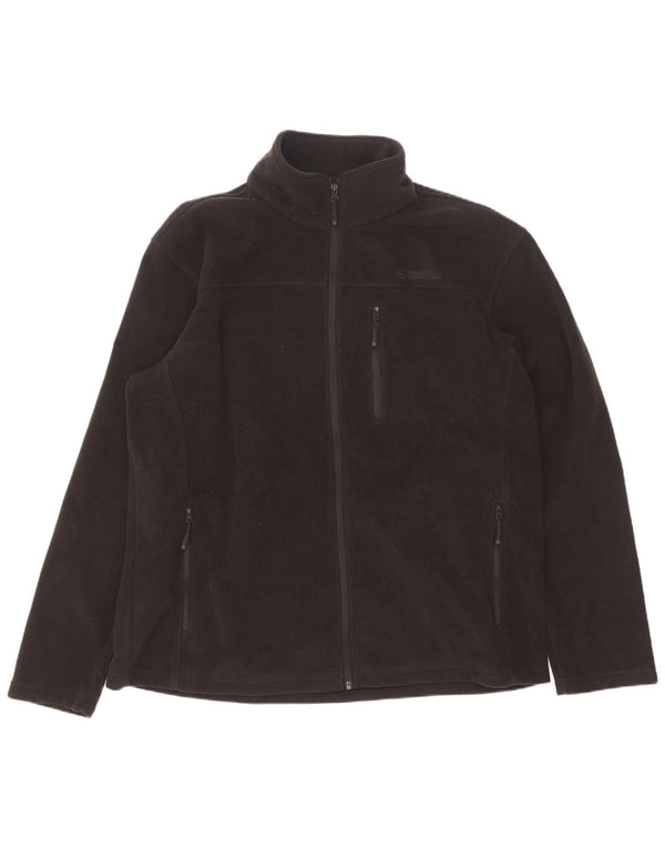 Mountain Warehouse Herren-Fleecejacke, UK 44 2XL, schwarzes Polyester
