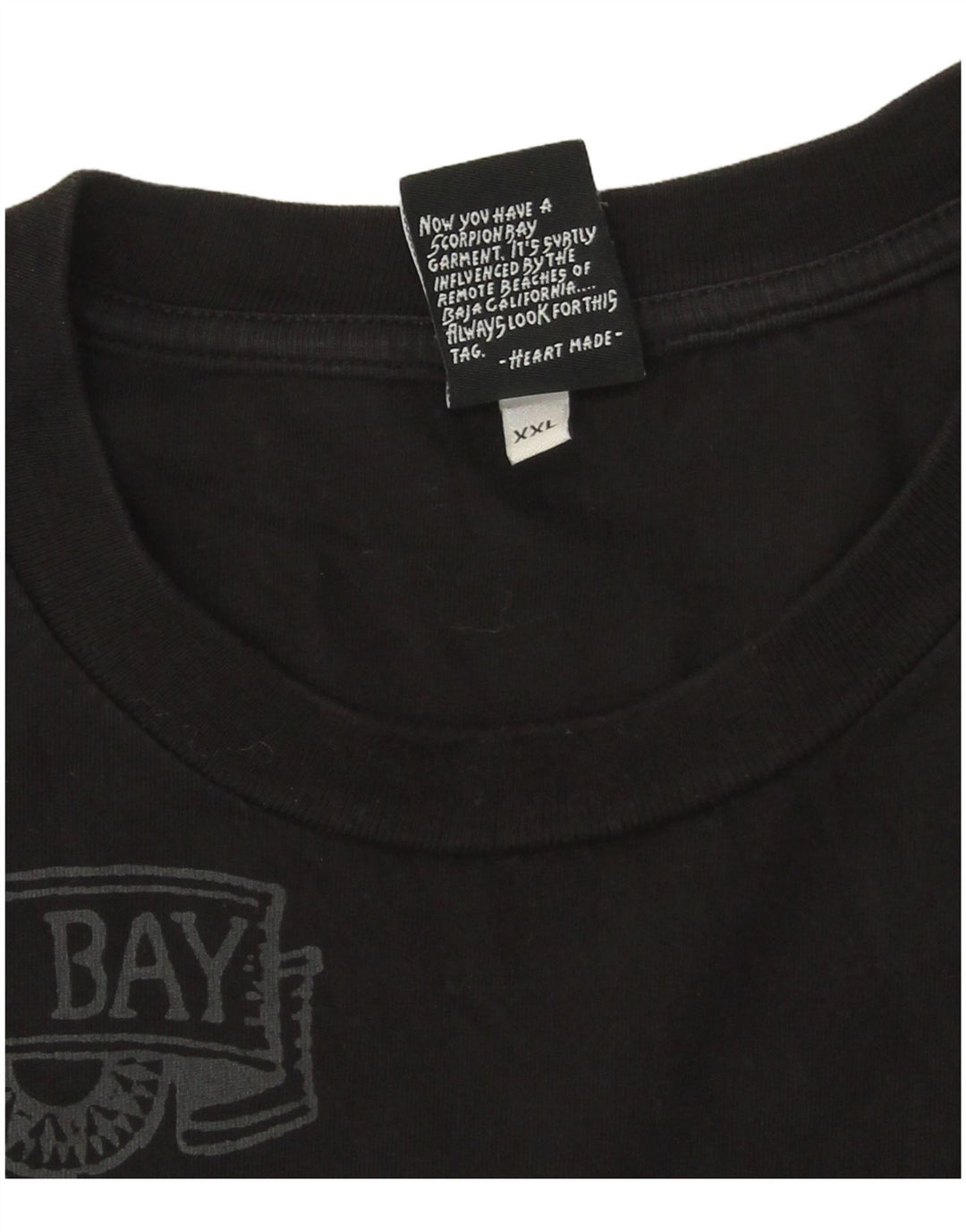 Scorpion Bay Herren-Grafik-Top, langärmelig, 2XL, schwarze Baumwolle