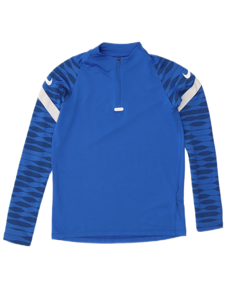 Nike Dri Fit Pullover-Trainingsanzug für Jungen, 12–13 Jahre, groß, blau, geometrisch