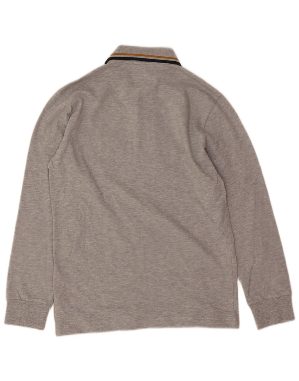 Fred Perry Jungen-Langarm-Poloshirt mit normaler Passform, 11–12 Jahre, graue Baumwolle