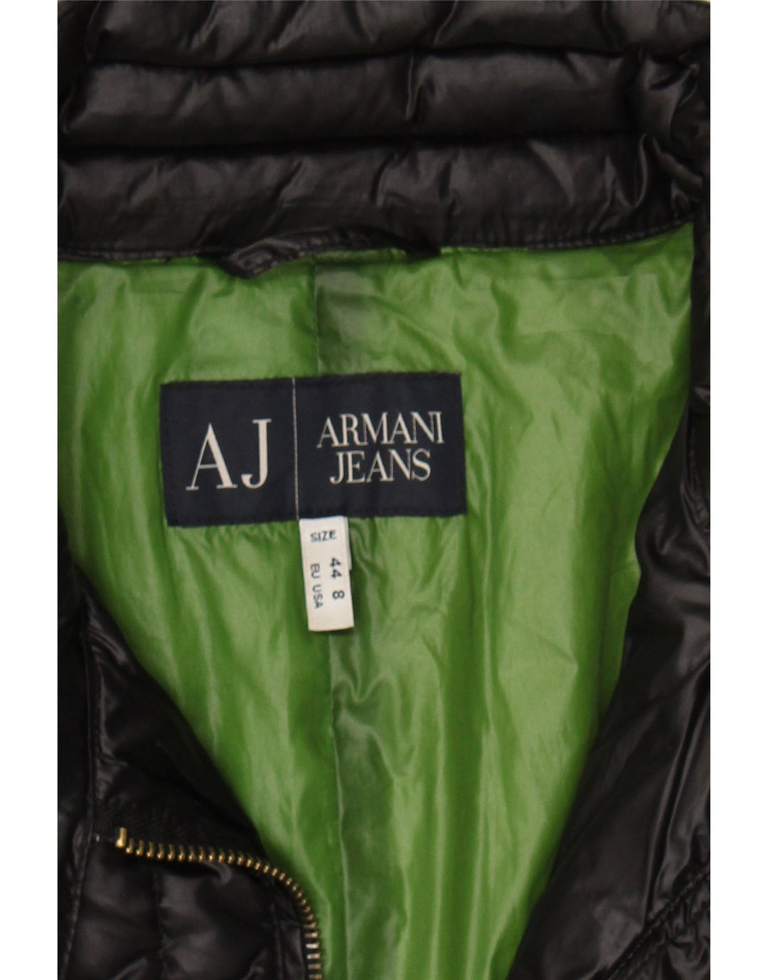 ARMANI JEANS Womens Padded Coat EU 44 XL Black Polyamide Vintage Armani Jeans and Second-Hand Armani Jeans from Messina Hembry 