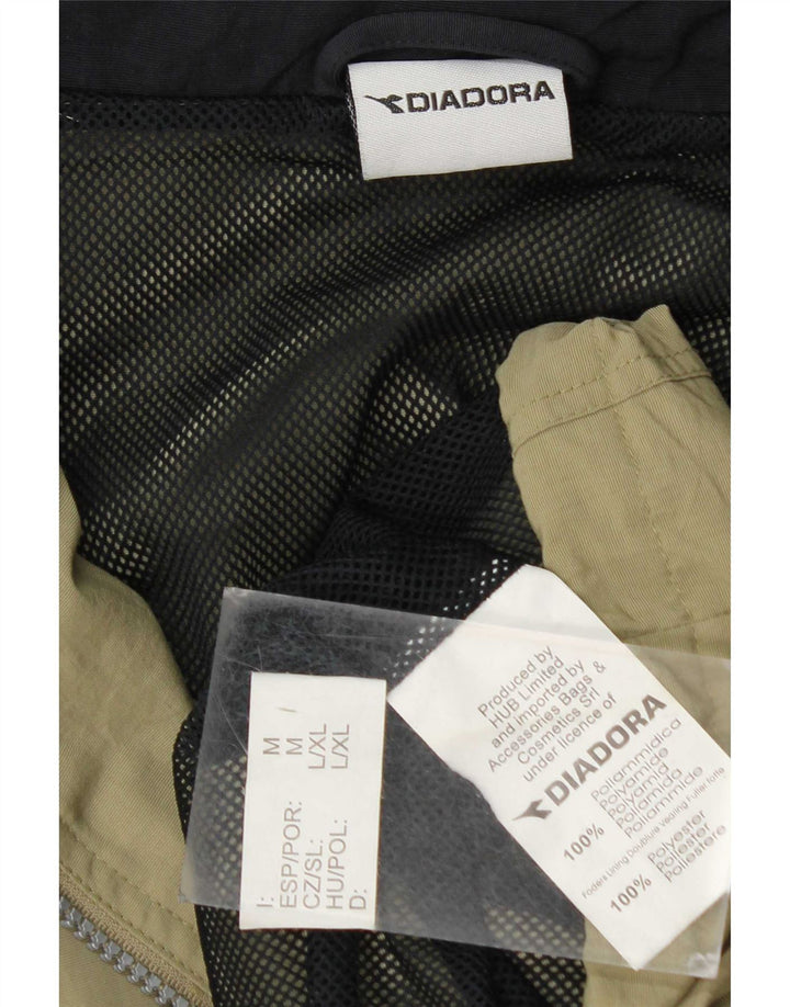 Diadora Herren-Regenjacke mit Kapuze, UK 38, Medium Khaki, Polyamid