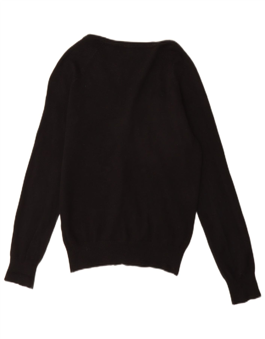 Zara Damen-Cardigan-Pullover UK 12 Mittelschwarze Baumwolle