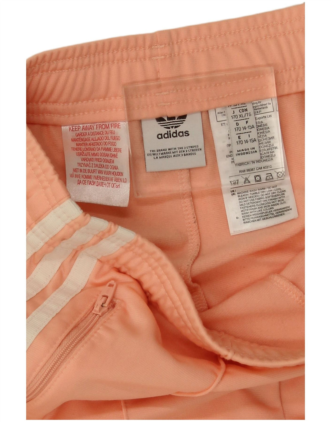 Adidas Mädchen-Trainingshose, 14–15 Jahre, orange, Polyester