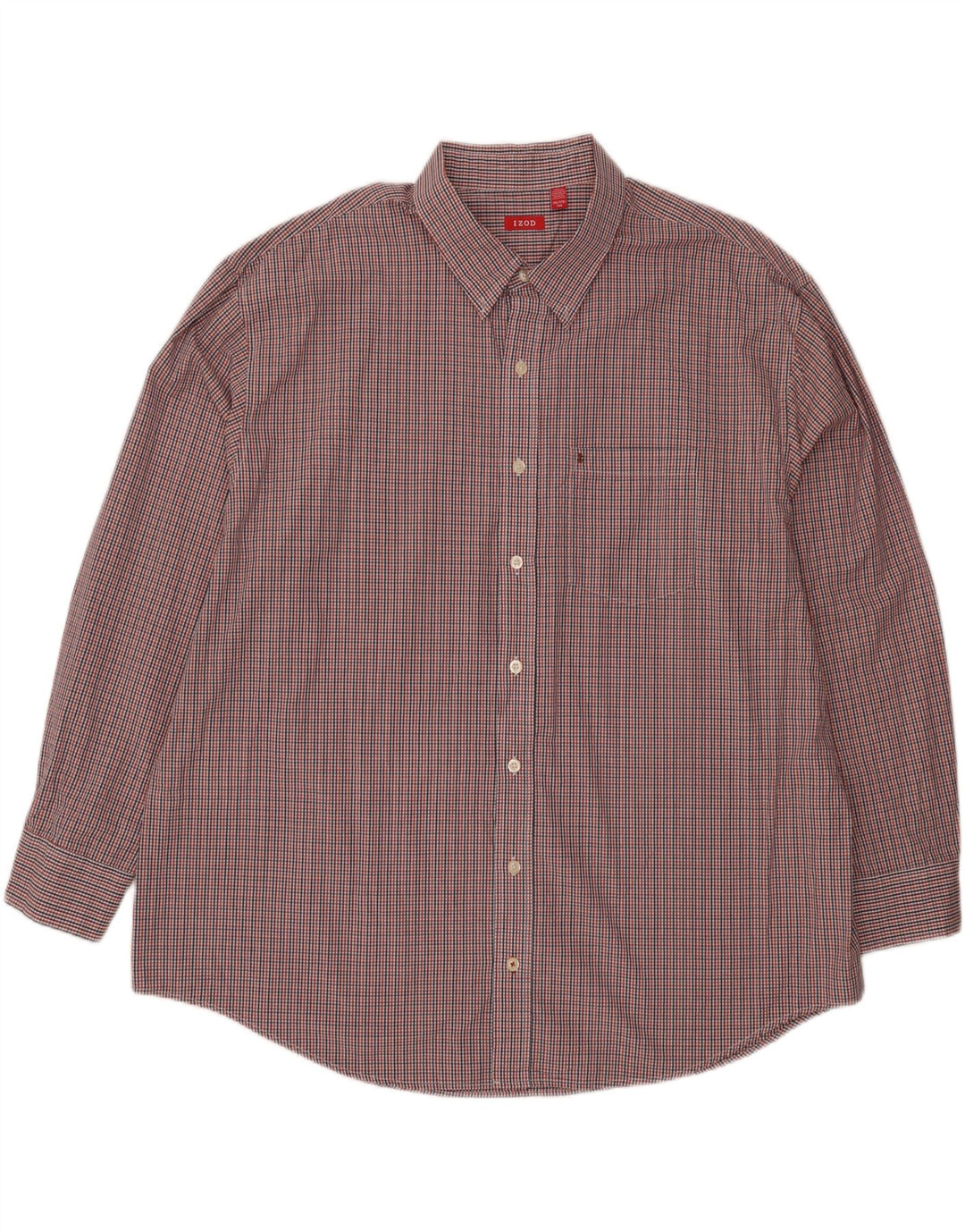 IZOD Mens Shirt 3XL Red Check Cotton Vintage Izod and Second-Hand Izod from Messina Hembry 