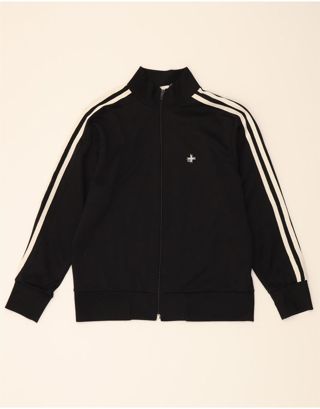 ZU ELEMENTS Womens Tracksuit Top Jacket UK 18 XL Black Polyester Vintage Zu Elements and Second-Hand Zu Elements from Messina Hembry 