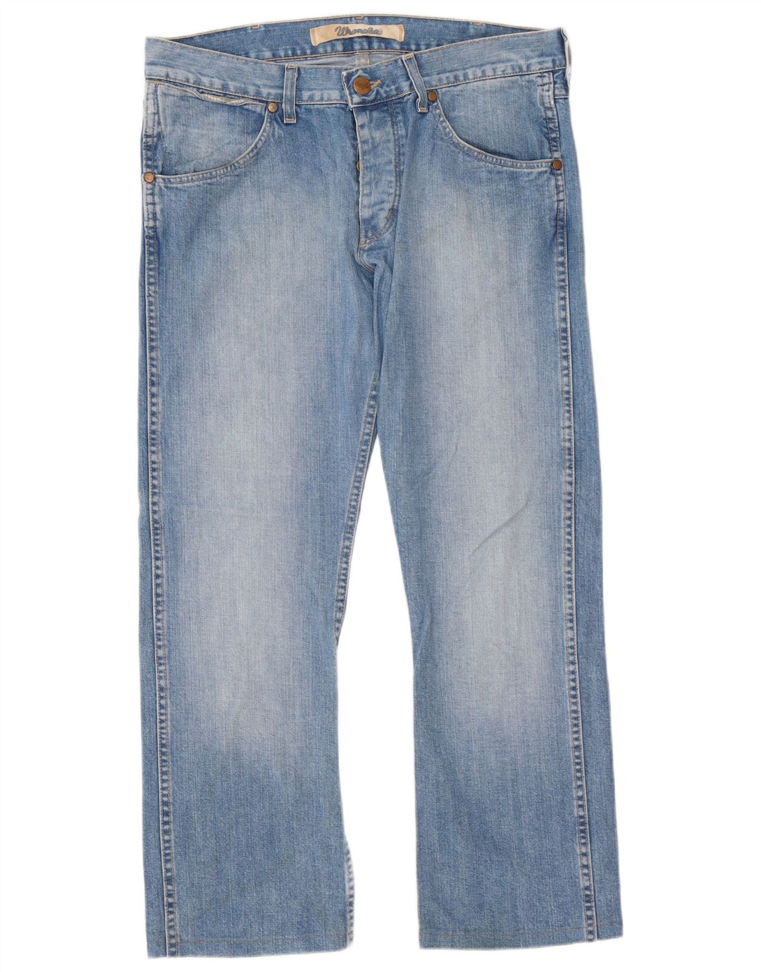 Wrangler Herren Ace Straight Jeans W33 L29 Blaue Baumwolle