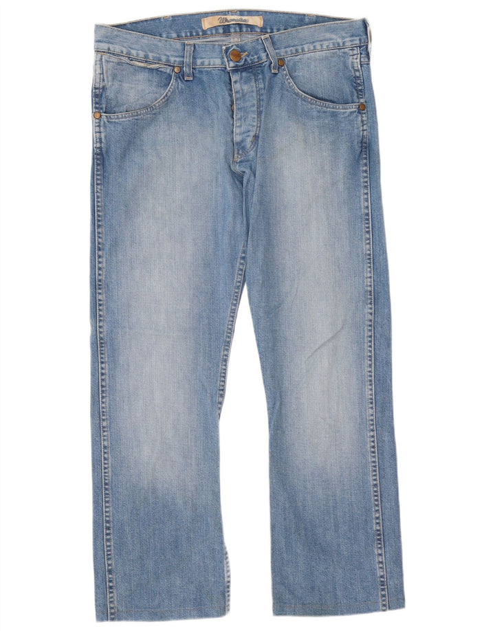 Wrangler Herren Ace Straight Jeans W33 L29 Blaue Baumwolle