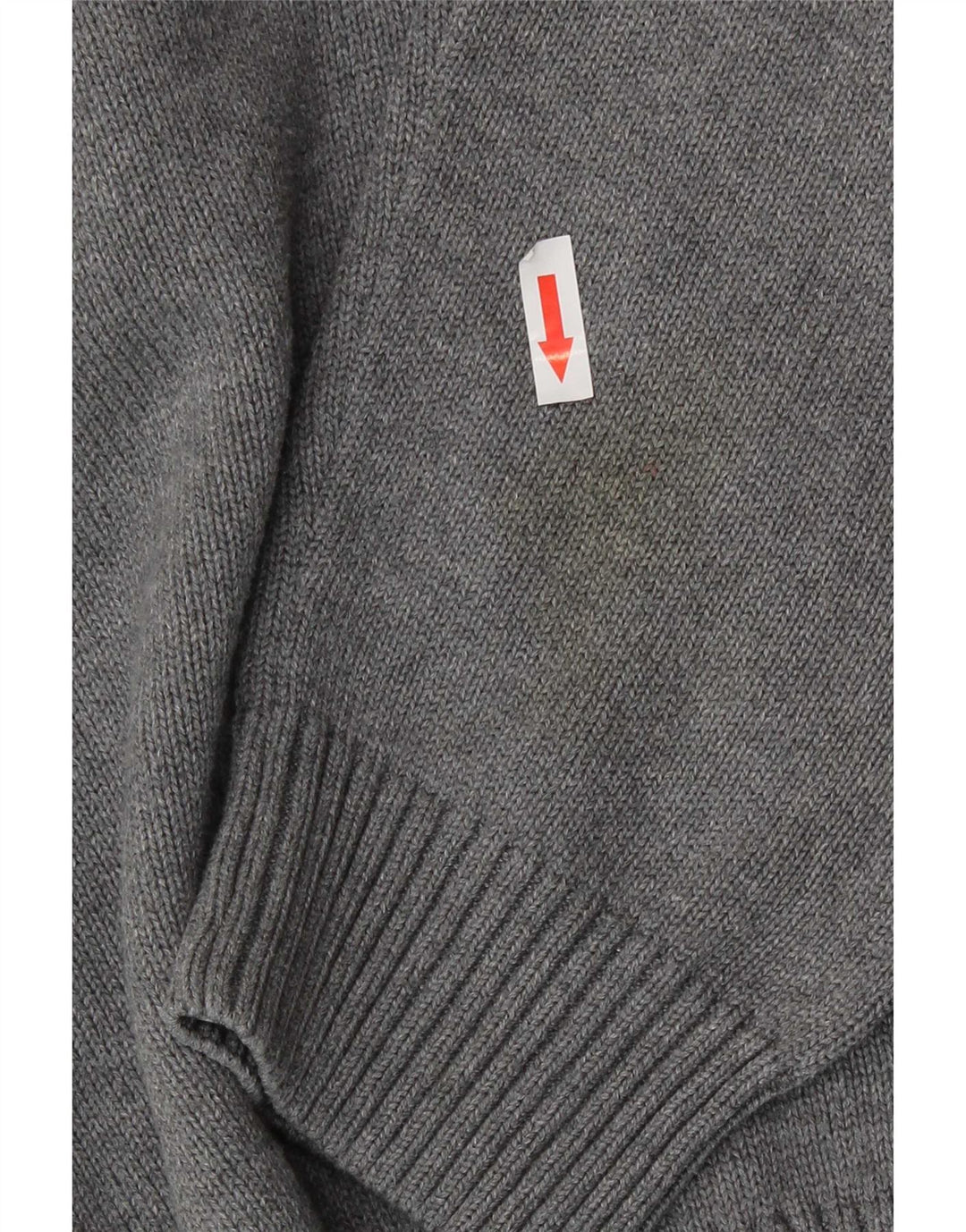 Gant Herren-Pullover mit Reißverschluss am Hals, groß, aus grauer Baumwolle