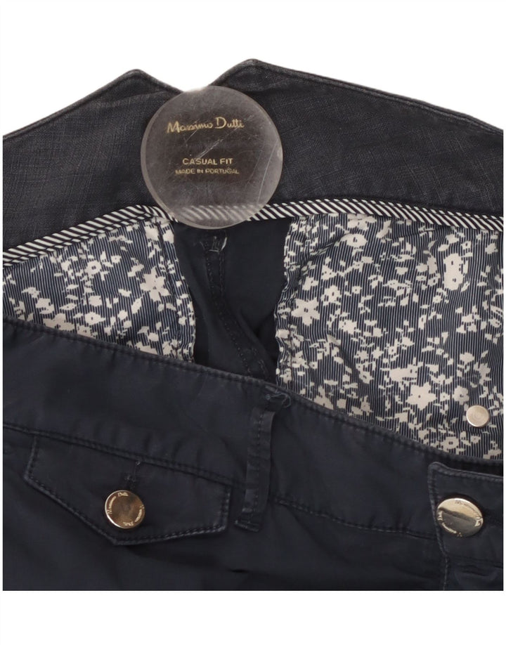 MASSIMO DUTTI Damen Casual Fit Slim Chino-Hose W32 L29 Marineblau