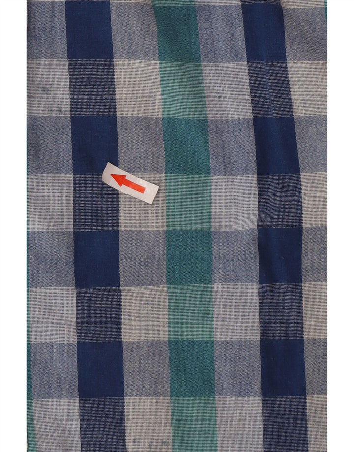 Ben Sherman Herren-Kurzarmhemd, groß, blau kariert, Baumwolle