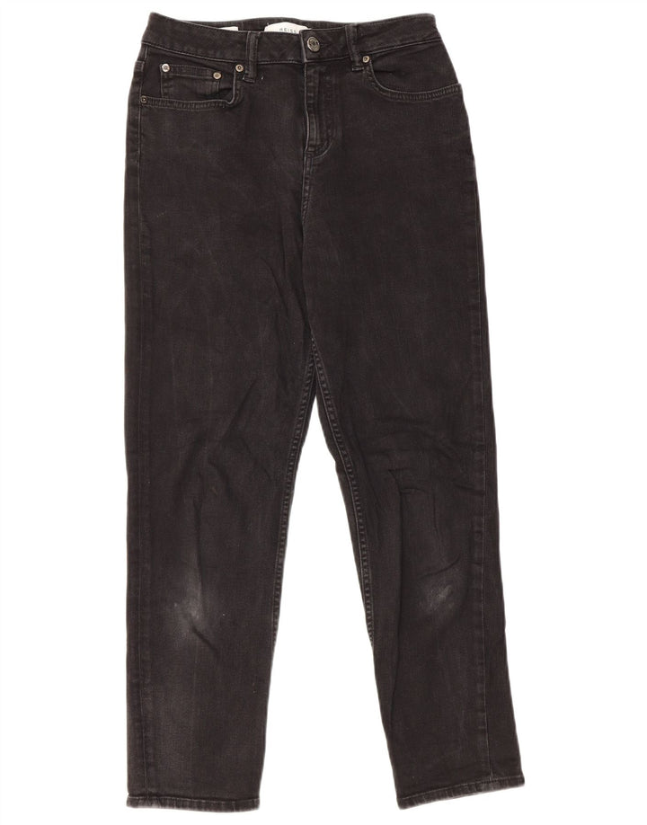 Reiss Damen Slim Jeans W27 L26 Schwarze Baumwolle