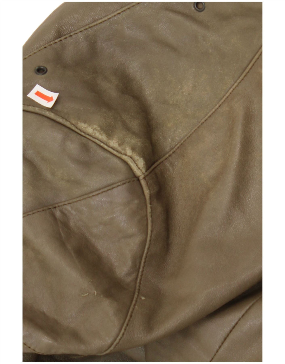 VINTAGE Herren Lederjacke IT 56 3XL Braunes Leder