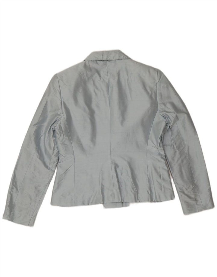 Dream Damen-Blazer mit 2 Knöpfen, Gr. 14, Größe L, Blau, Seide