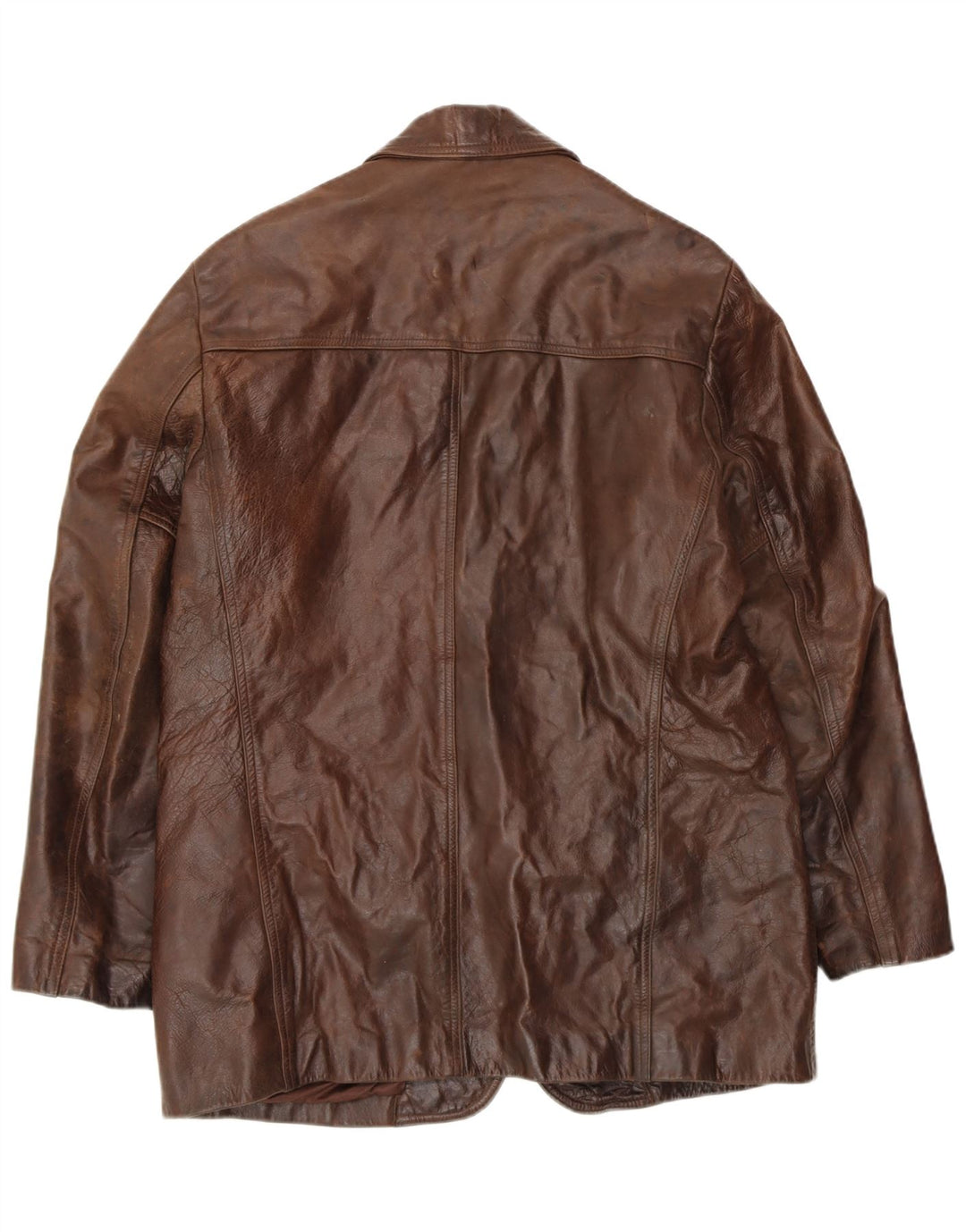 VINTAGE Herren Lederjacke UK 42 XL Braunes Leder