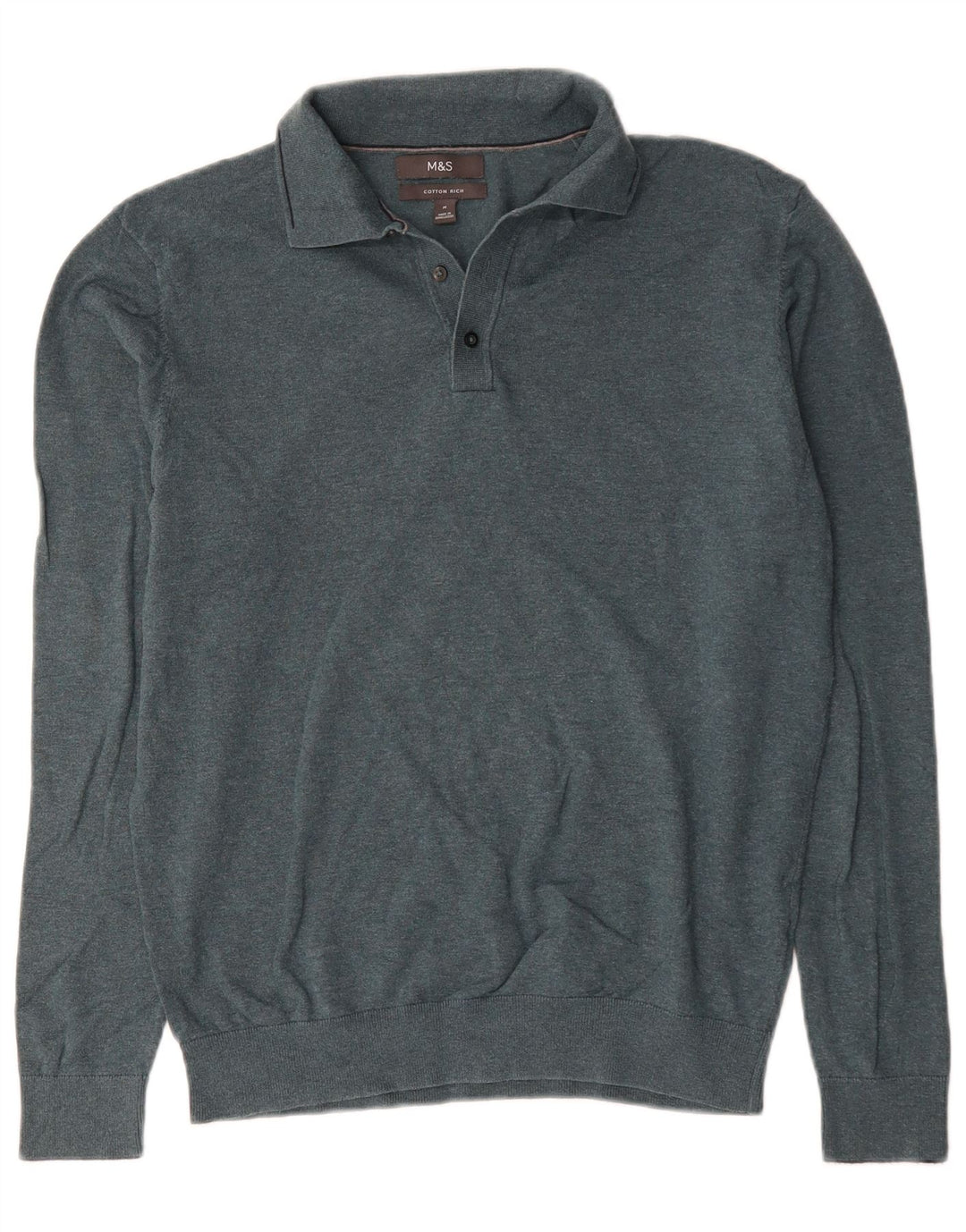 Marks & Spencer Herren Rollkragenpullover aus mittelgrüner Baumwolle