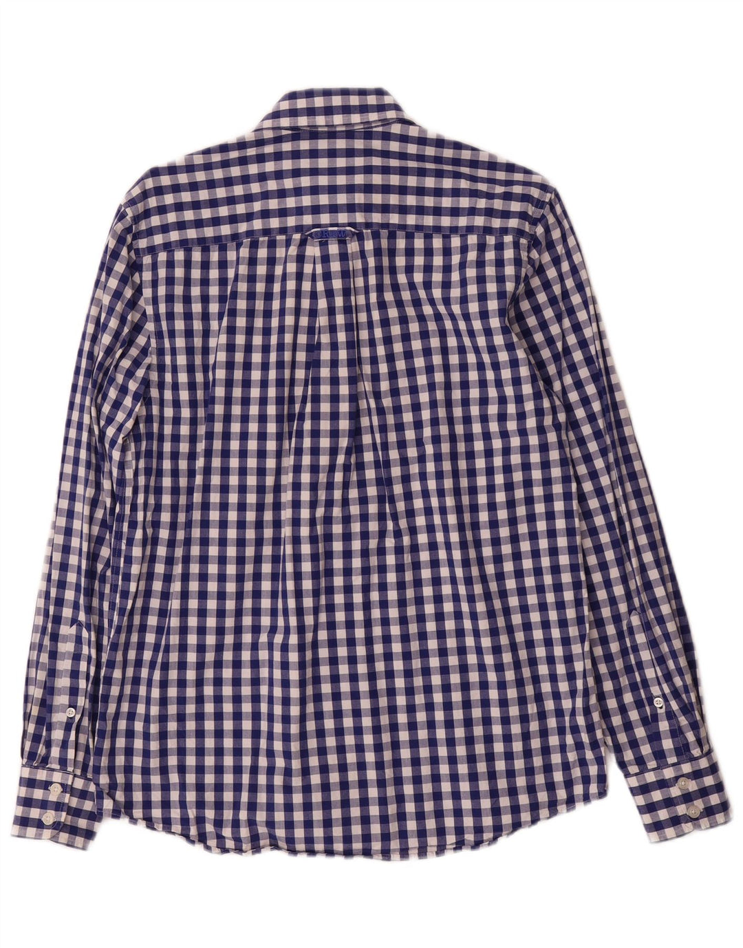 Crew Clothing Herren-Hemd, klein, blau, Gingham-Baumwolle