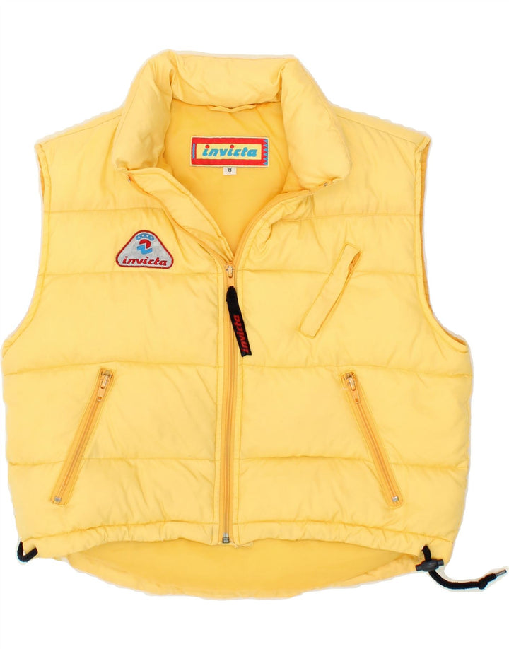 INVICTA Boys Padded Gilet 7-8 Years Yellow Polyamide Vintage Invicta and Second-Hand Invicta from Messina Hembry 