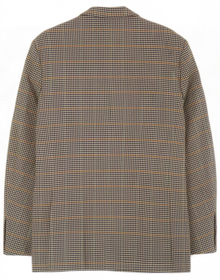 Burberrys Herren-Blazer mit 1 Knopf, IT 50, große blaue Hahnentritt-Wolle
