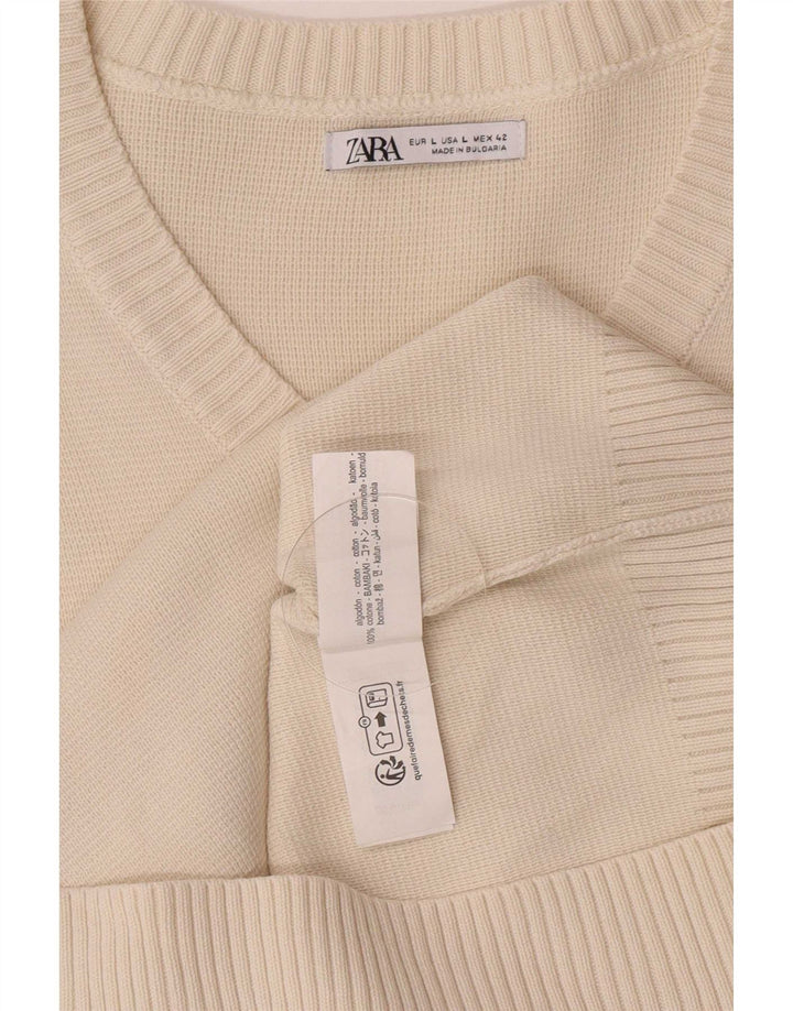 Zara Herren-Tanktop, groß, aus weißer Baumwolle