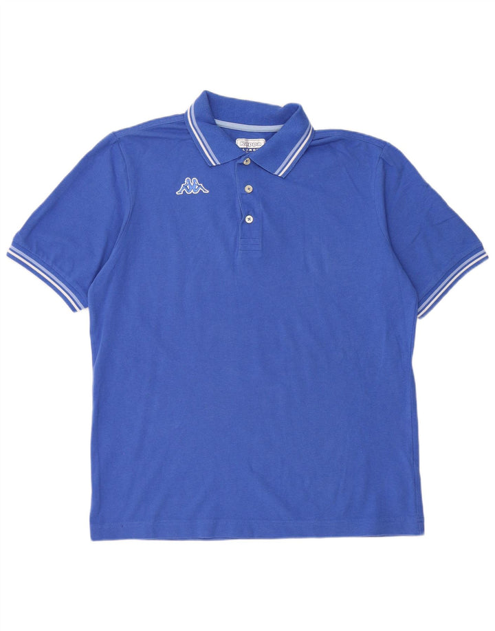 Kappa Herren-Poloshirt, große blaue Baumwolle