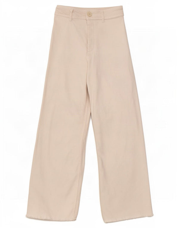 Zara Damen-Jeans mit hoher Taille und weitem Bein, EU 36, XS, B26, L28, Weiß